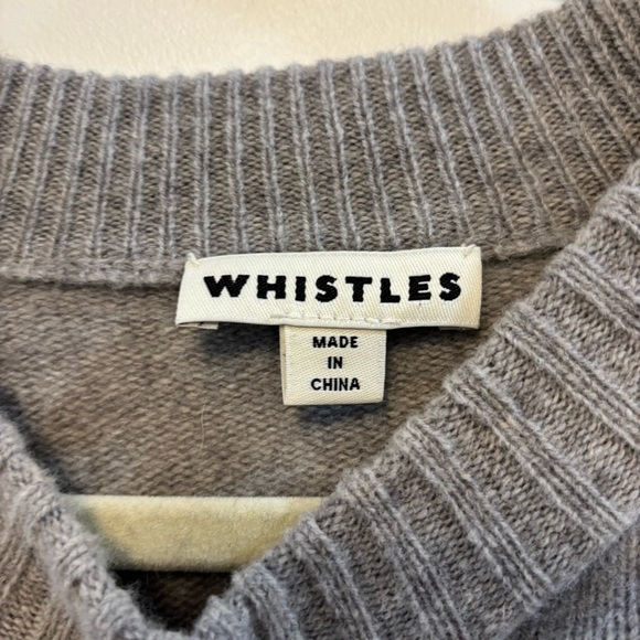 WHISTLES Neutral Gray Wool Blend Crewneck Sweater - Picture 11 of 13
